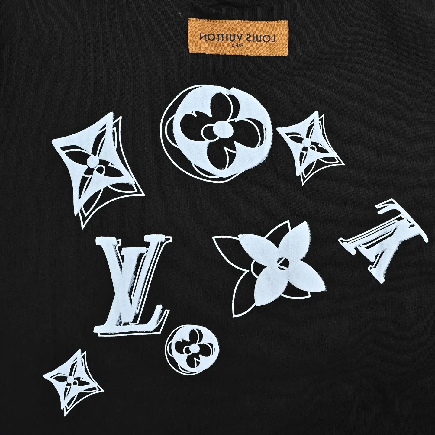 Louis Vuitton/Louis Vuitton ghosting multi-label printed short sleeves